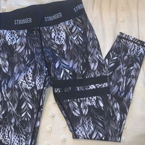 Stronger feather leggings- size M